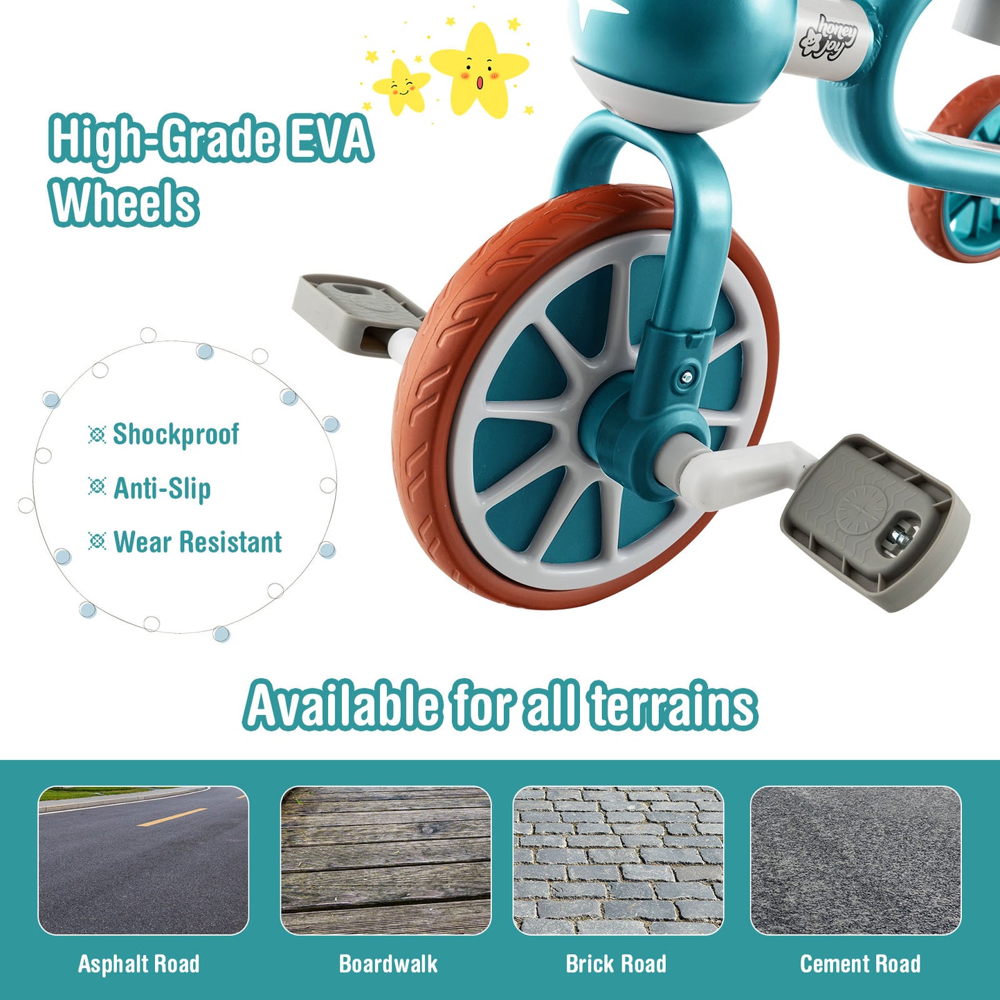 4 In 1 Kids Trike | Adjustable Push Handle | Green | Ages 2-4