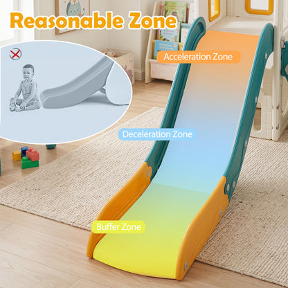 6-in-1 Yellow Toddler Slide Set | Climber Basketball Hoop