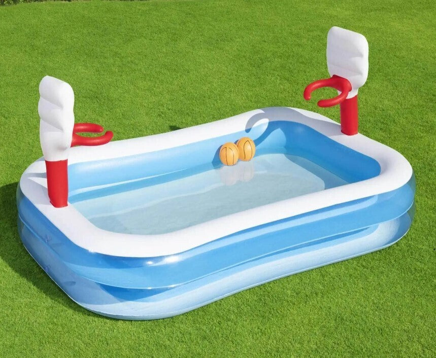 Inflatable Basketball Pool Set for endless fun in backyard | Perfect for kids summer play