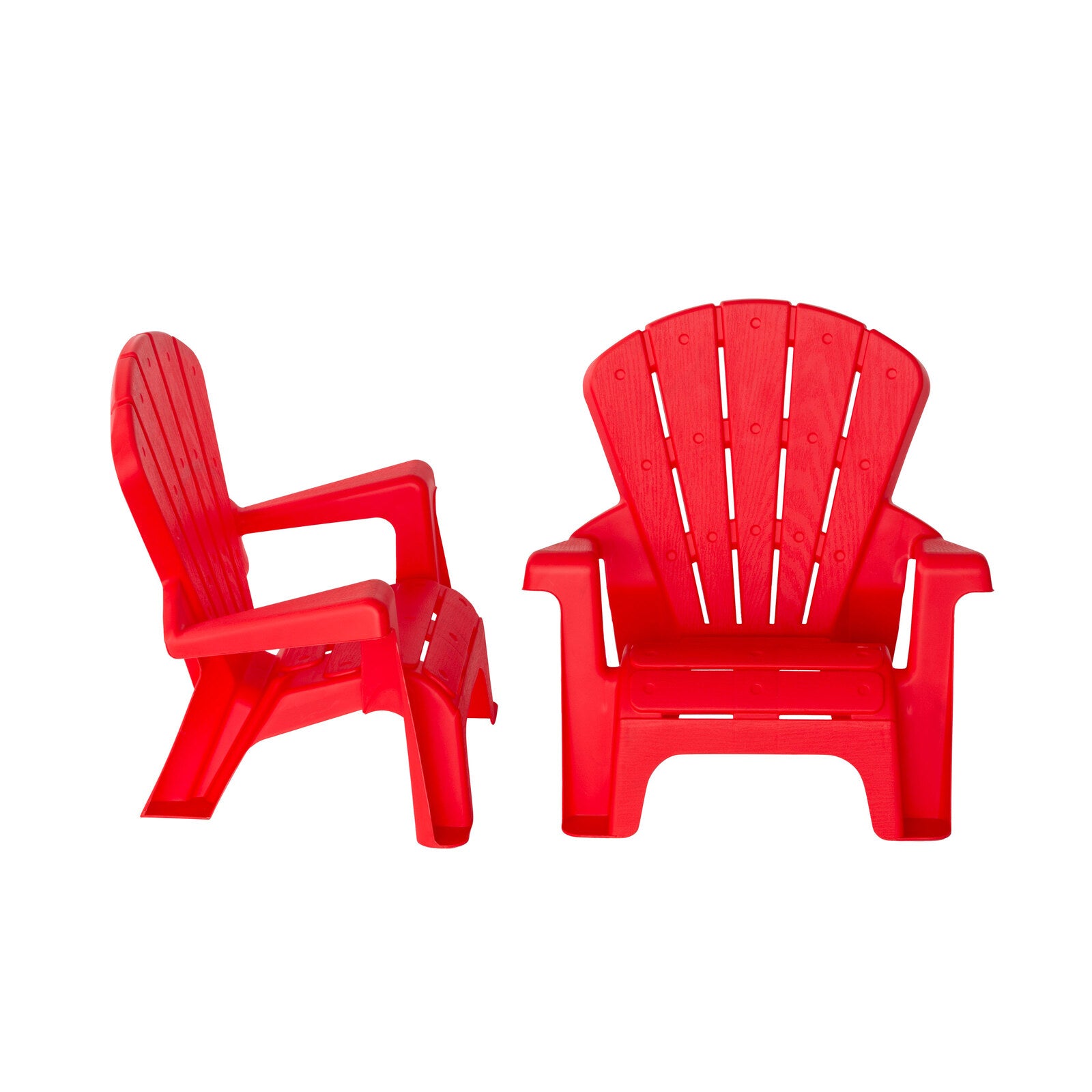 Sturdy Red Kids Table and Chairs Set made of durable PP material for home.