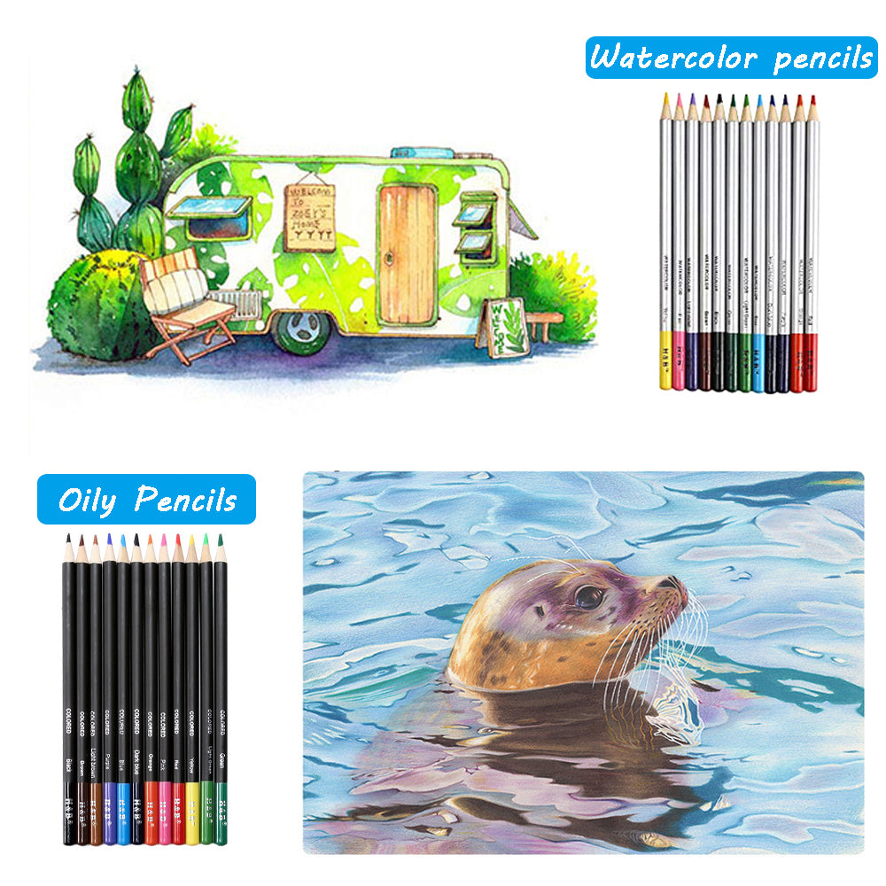 72pc drawing & sketching kit for kids, ideal for creative play at home.