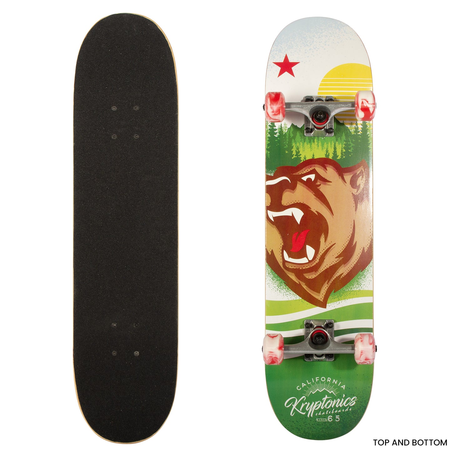 Kryptonics 31 Star Series Maple Skateboard - Perfect for beginners, designed for kids at home.