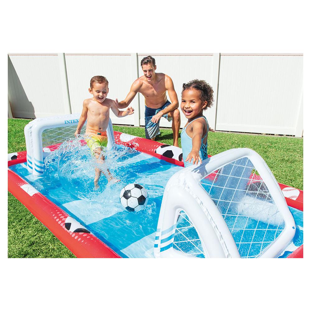 Inflatable sports play center pool for kids 3+, with interactive features for home fun.