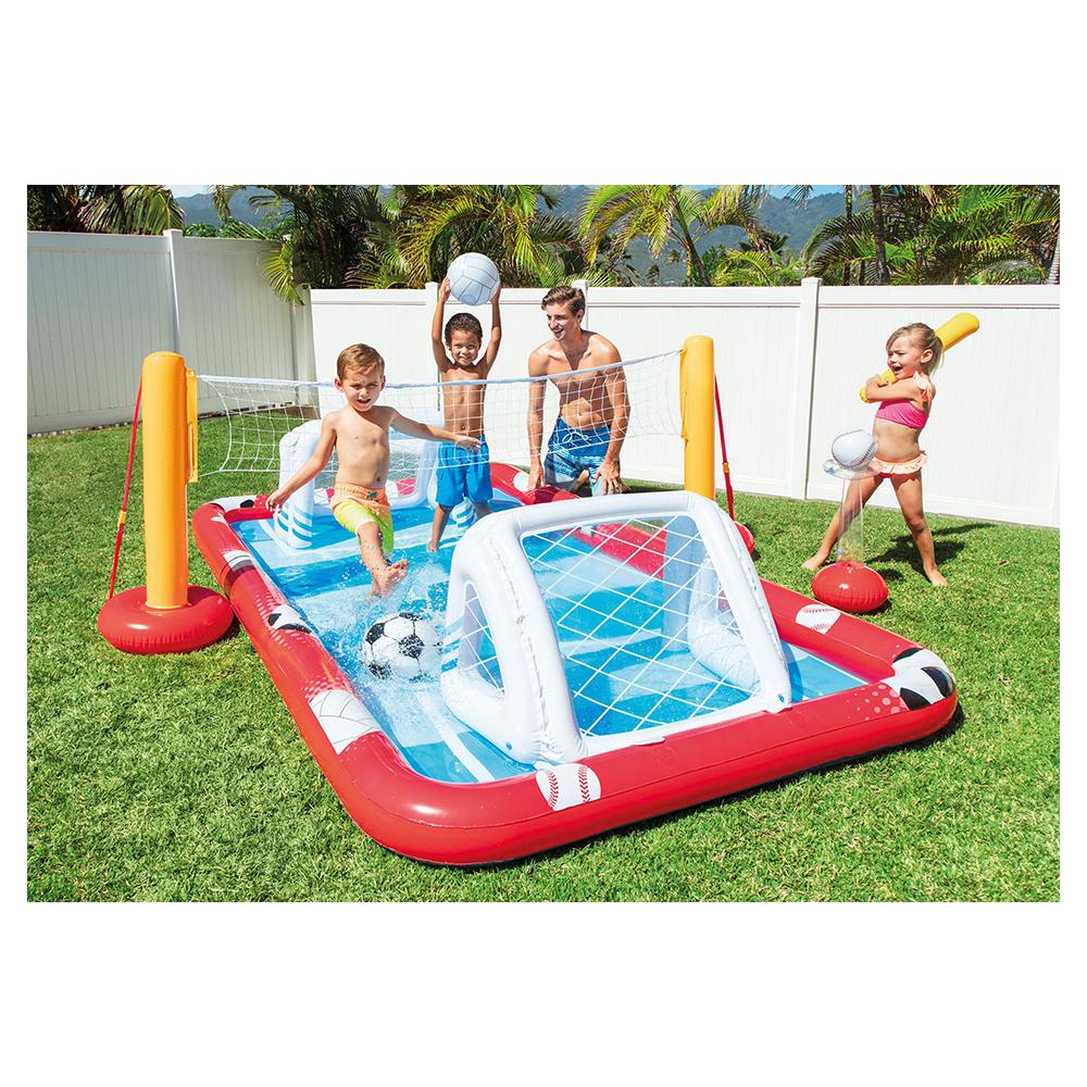 Intex Inflatable Kids Sports Play Centre Pool, interactive water fun for outdoor home play.