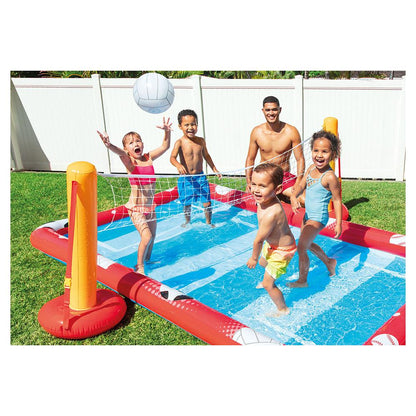 Intex Inflatable Sports Play Centre Pool for Kids 3+, featuring water play and sports activities.