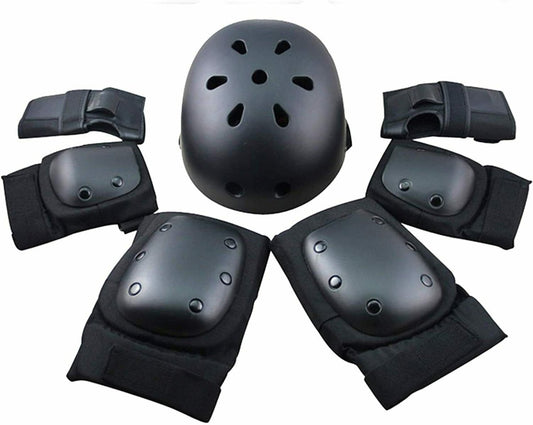 Kids Safety Gear Set with Helmet, Knee, Elbow Pads & Wrist Guards for Home Protection