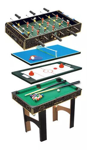 Kids 4 in 1 Game Table | Soccer, Pool, Hockey and Table Tennis - versatile, compact fun.