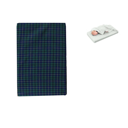 Tartan Blue Green 2 in 1 Bassinet Sheet Set, cozy essentials for baby sleep comfort.
