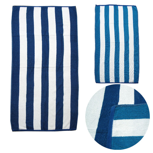 Kids reversible beach towel set with cabana stripes for fun and vibrant home decor.