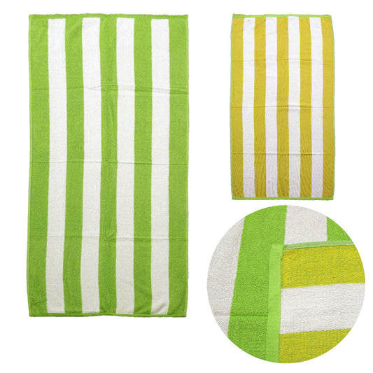 Kids 2-piece reversible beach towels set with colorful stripes, ideal for pool and beach.