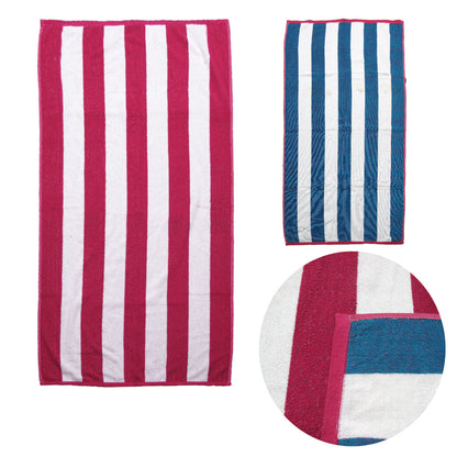 Kids reversible beach towels with striped cabana design for fun and practical water play