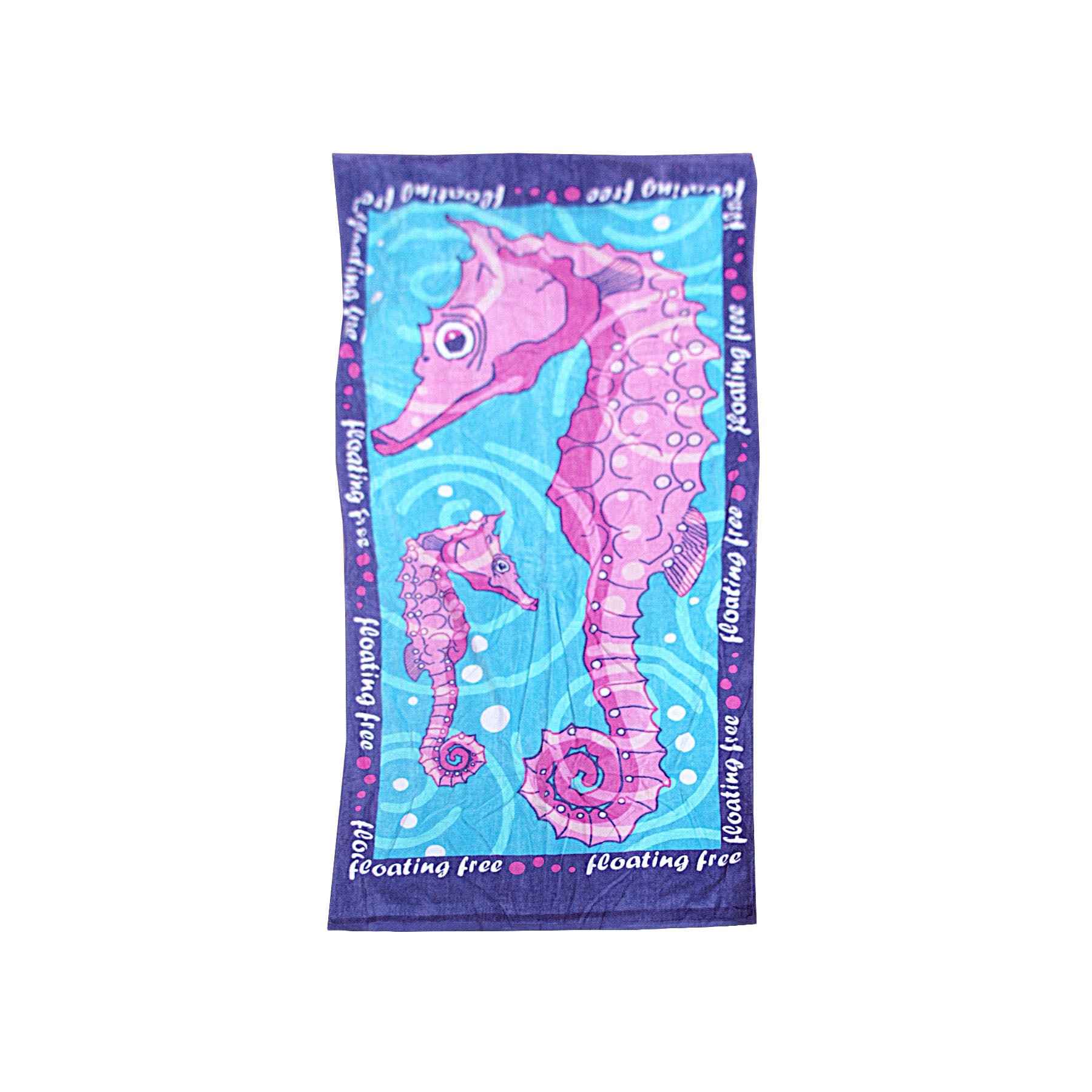 Kids sea animal beach towel & backpack combo for fun & convenience at home.