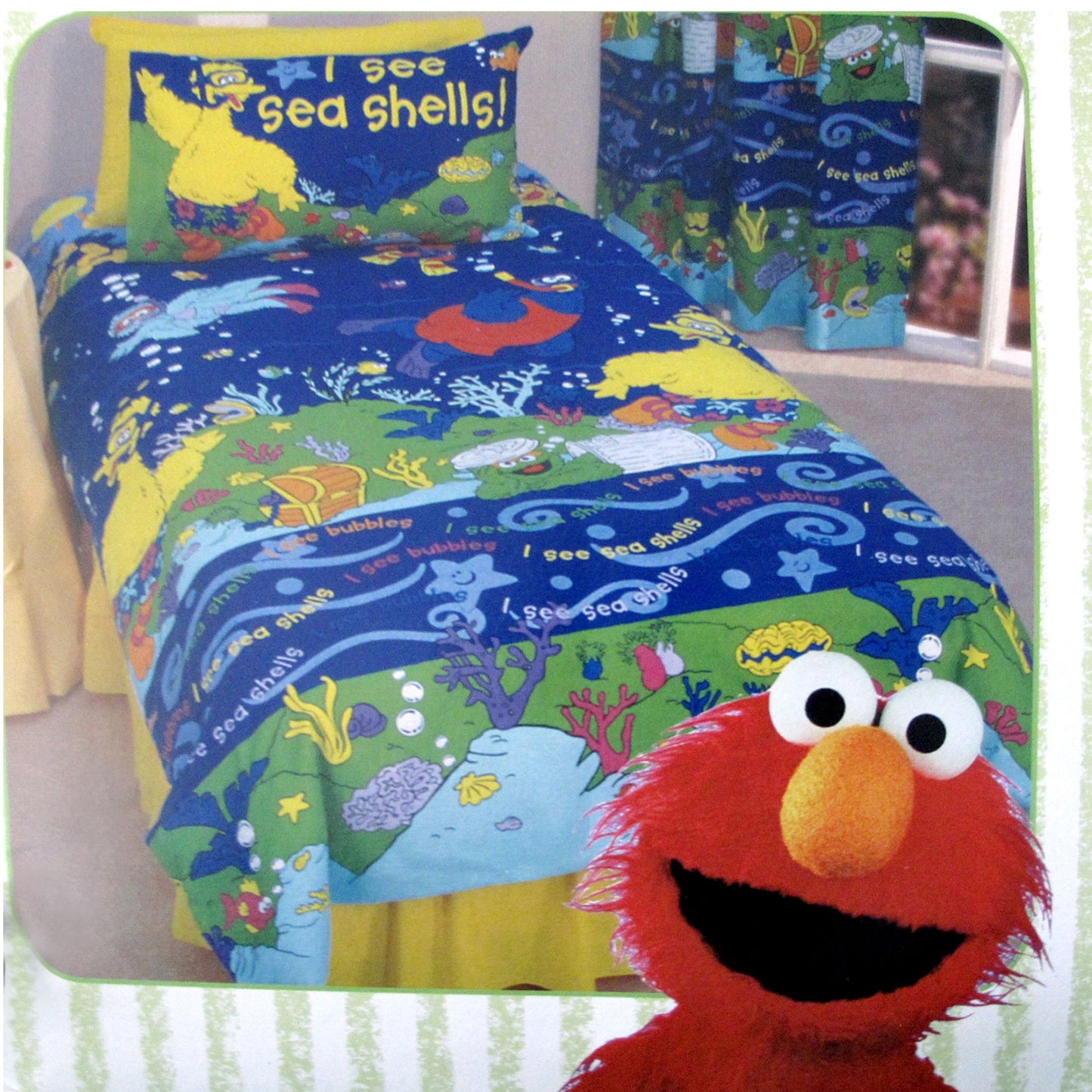 Sesame Street Quilt Cover Set featuring iconic characters for kids bedroom decor.