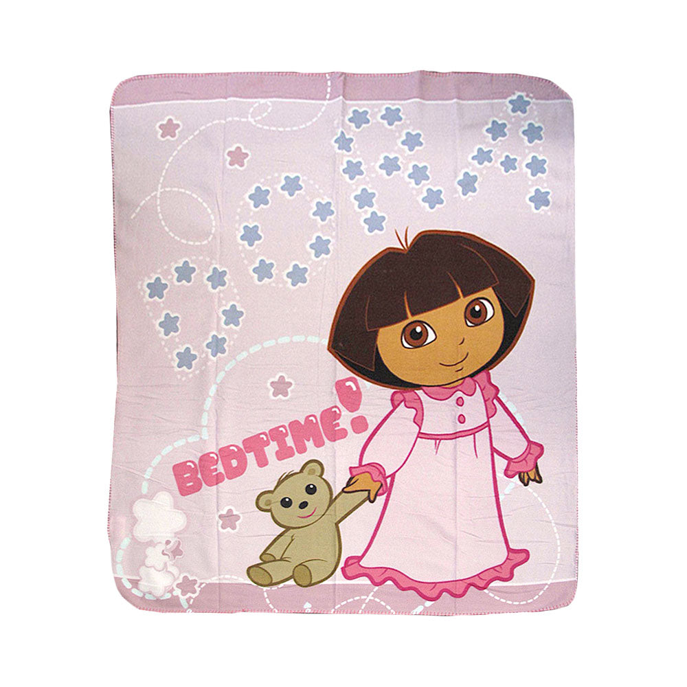 Polar fleece Dora Explorer throw rug, ideal for kids, cozy and colorful addition to room