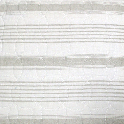 Quilted cotton queen-size cover set with Regatta Stone design, ideal for childrens bedrooms.