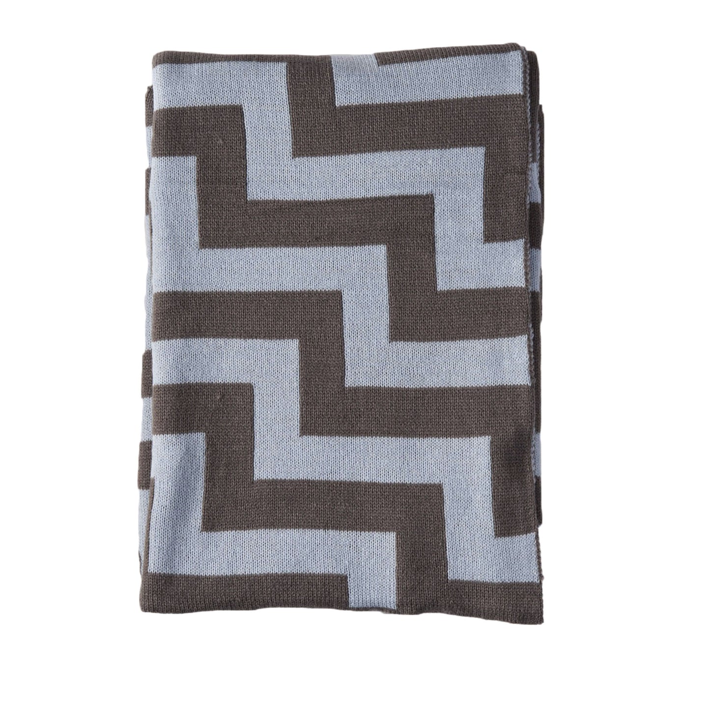 Colorful Chevron print kids throw blanket in Coffee for cozying up childrens room decor.