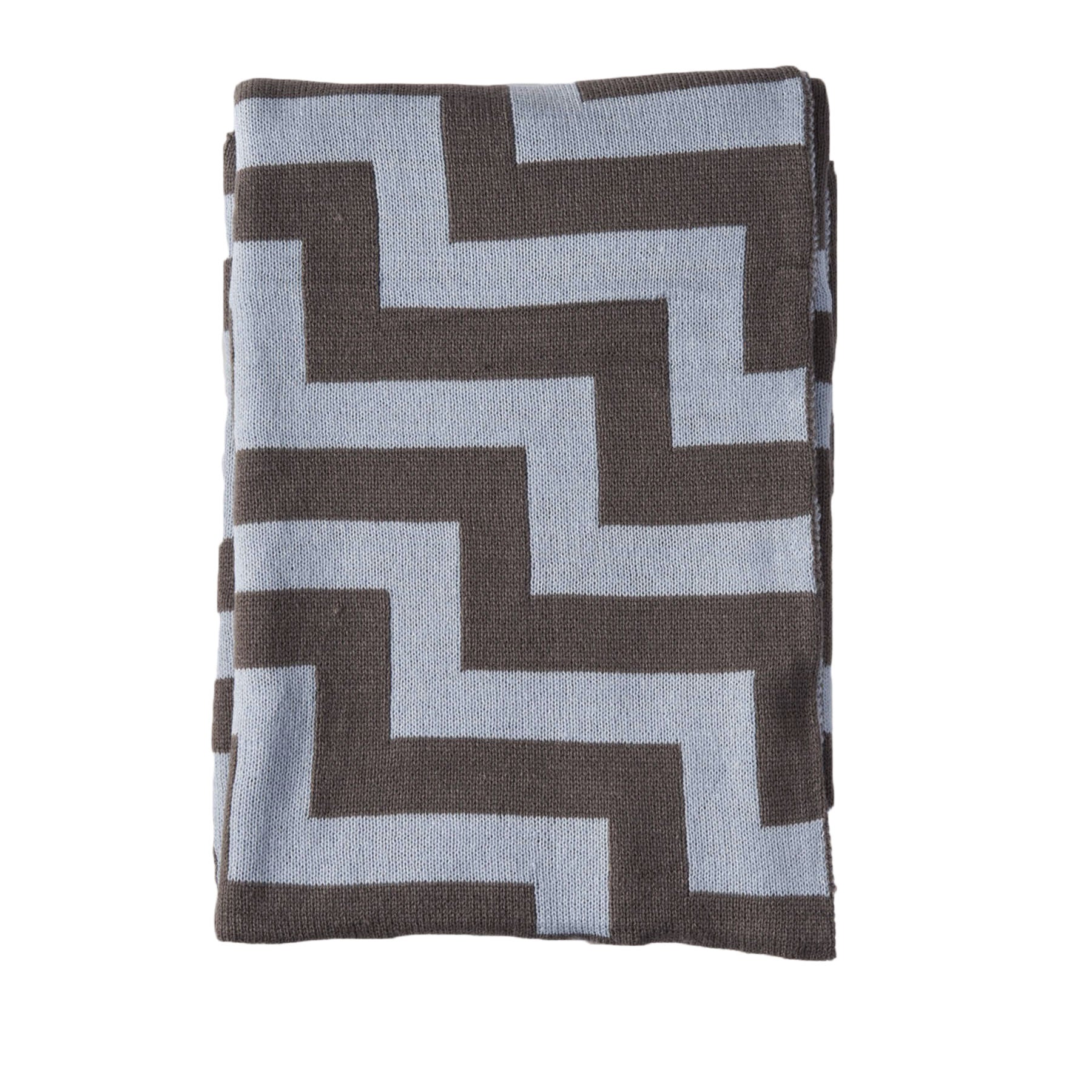 Colorful Chevron print kids throw blanket in Coffee for cozying up childrens room decor.