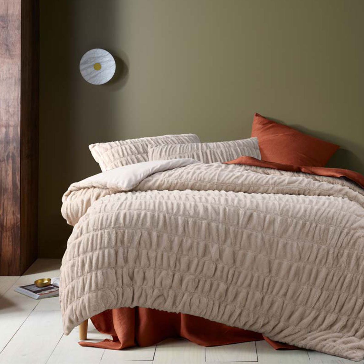 Kids single-size cotton quilt cover set with natural Aurora design by Accessorize.