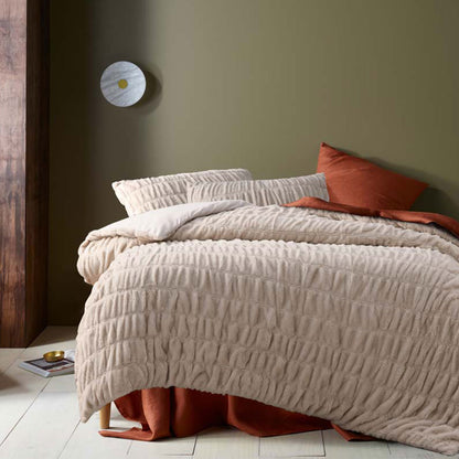 Kids single-size cotton quilt cover set with natural Aurora design by Accessorize.