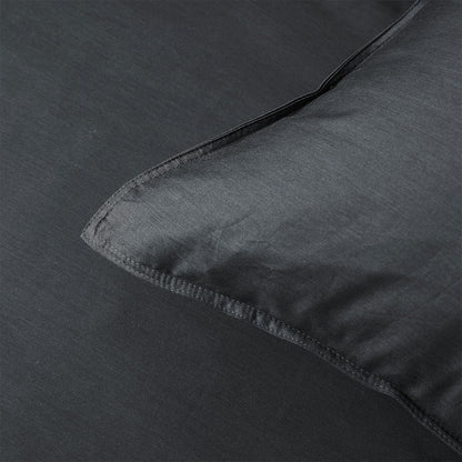 Bamboo Cotton Quilt Cover Set in Charcoal, 400TC Single - Soft, natural fibers for kids bedding.