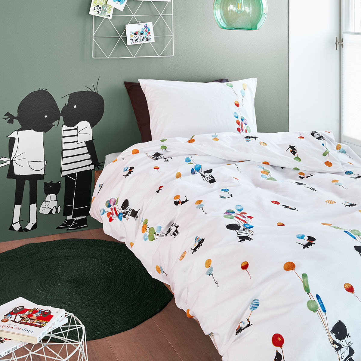 Fiep Westendorp Jip & Janneke kids quilt cover set, colorful design for cozy bedroom.