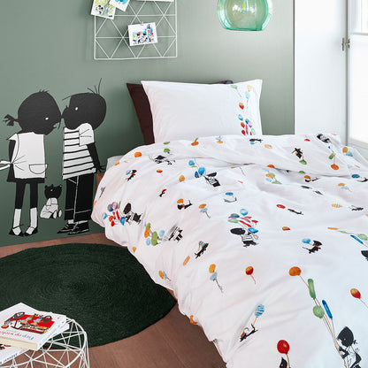 Fiep Westendorp Jip & Janneke kids quilt cover set, colorful design for cozy bedroom.