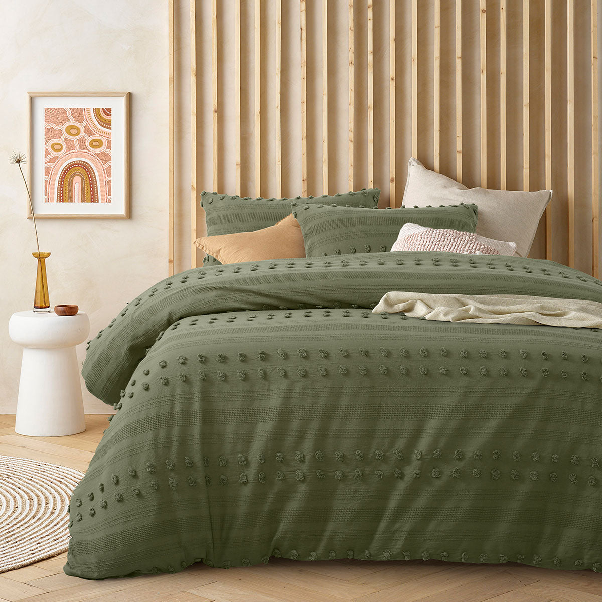 Sanc Sovci cotton quilt cover set for kids rooms, featuring botanical design, single size.