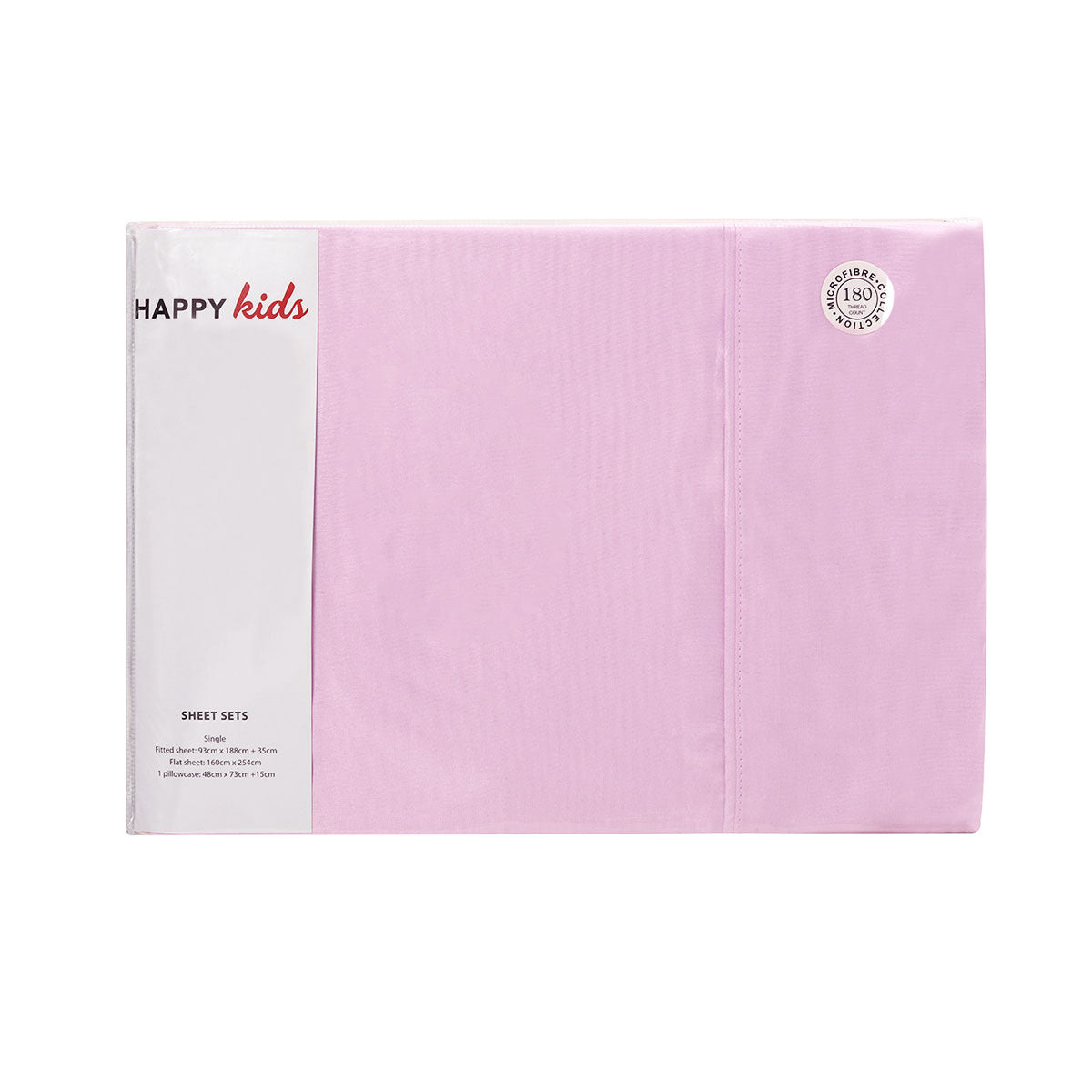 Pink microfibre double sheet set by Happy Kids Bedding, cozy addition for childrens bedrooms.