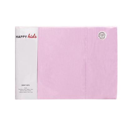 Pink microfibre double sheet set by Happy Kids Bedding, cozy addition for childrens bedrooms.