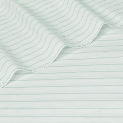 Colorful striped chambray double sheet set for kids bedrooms, adding fun and comfort.