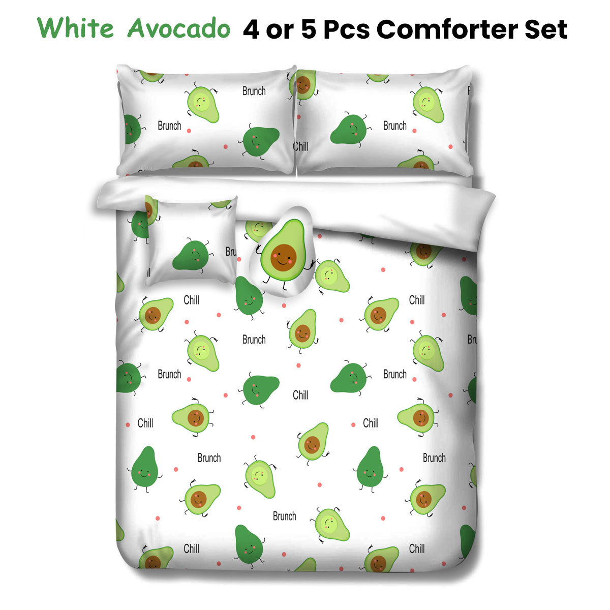 Ramesses Avocado Kids Adventure Comforter Set for Double Bed - Fun design for kids bedroom comfort.