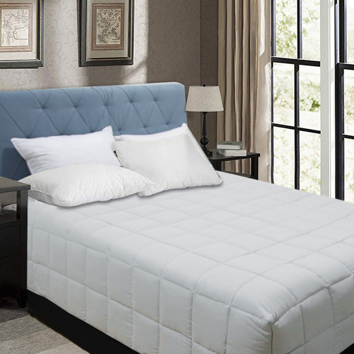 Shangri La Kids Bamboo Microfiber Quilt in Silver - Soft, durable, hypoallergenic bedding for children