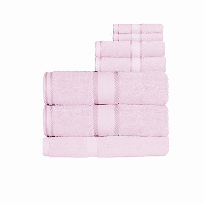 Kingtex 7 Piece Cotton Bath Sheet Set in Baby Pink (550gsm) for cozy kids baths.