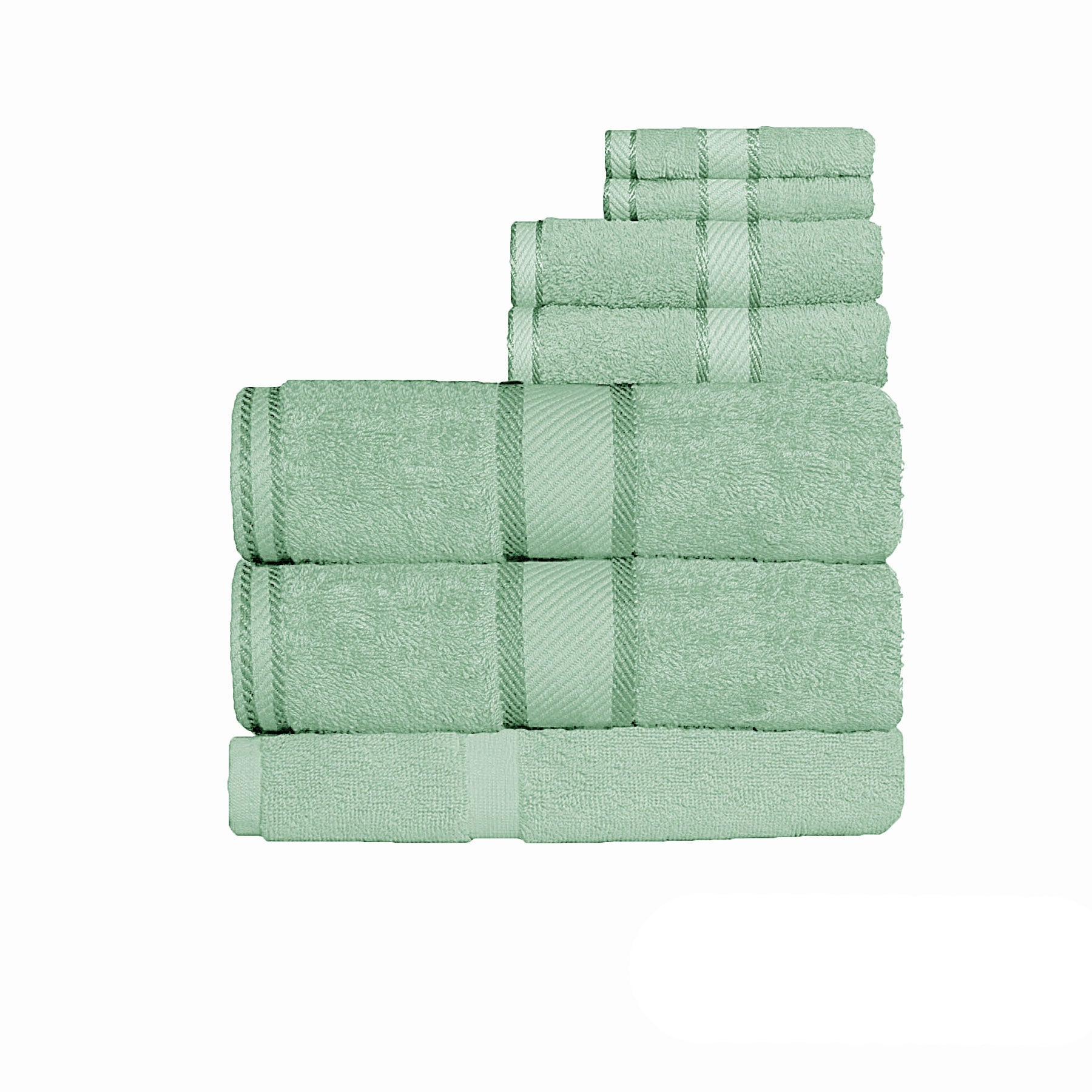 Kingtex 7-Piece Cotton Bath Sheet Set in Frost for Kids, perfect for childrens bathroom.