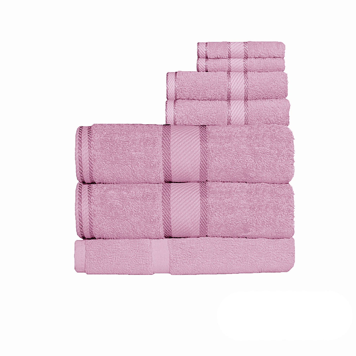 Kingtex 7 Piece Cotton Bath Sheet Set in Rose, perfect for childrens playful bath time.