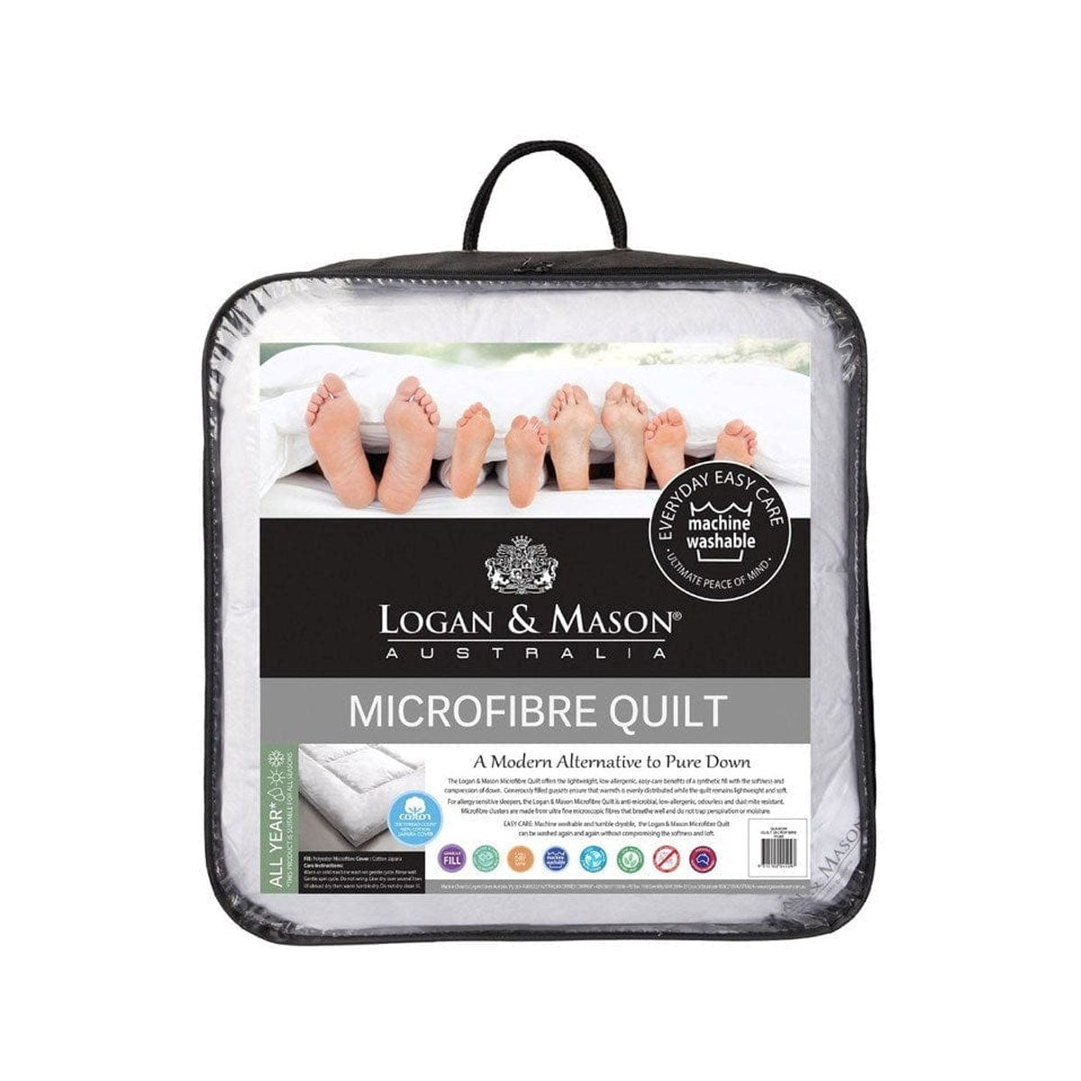 Colorful Queen-size Microfiber Kids Quilt with Cotton Cover by Logan & Mason. Perfect for kids rooms.