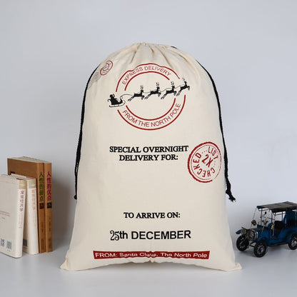 Christmas Santa Sack for kids | Oversized canvas gift bag ideal for festive surprises.