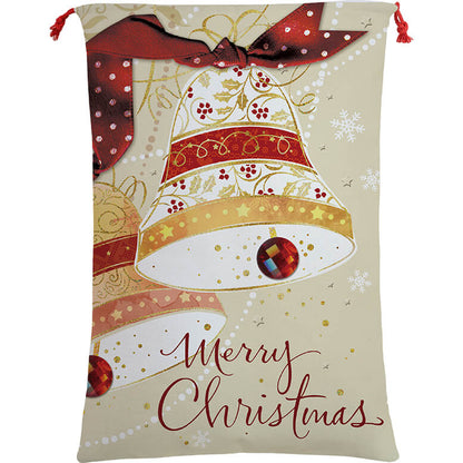 Personalized Santa Sack Christmas Gift Bag, 50x70cm canvas hessian, perfect for kids holiday surprises.