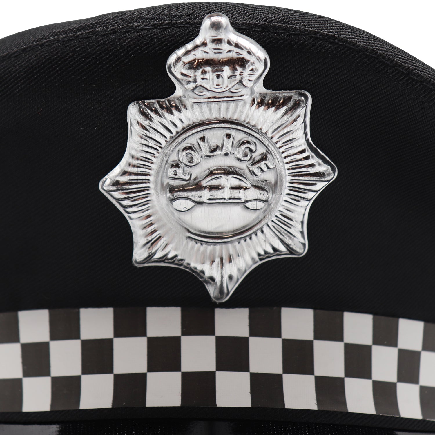 Kids police cap with badge for imaginative play and costumes, perfect for dress-up fun