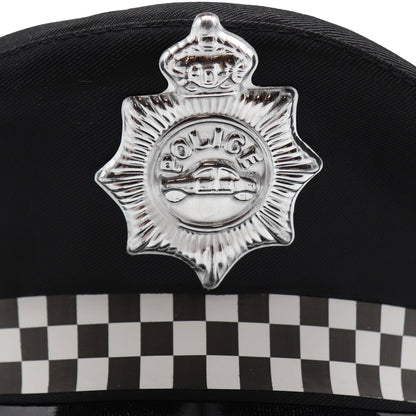 Kids police cap with badge for imaginative play and costumes, perfect for dress-up fun