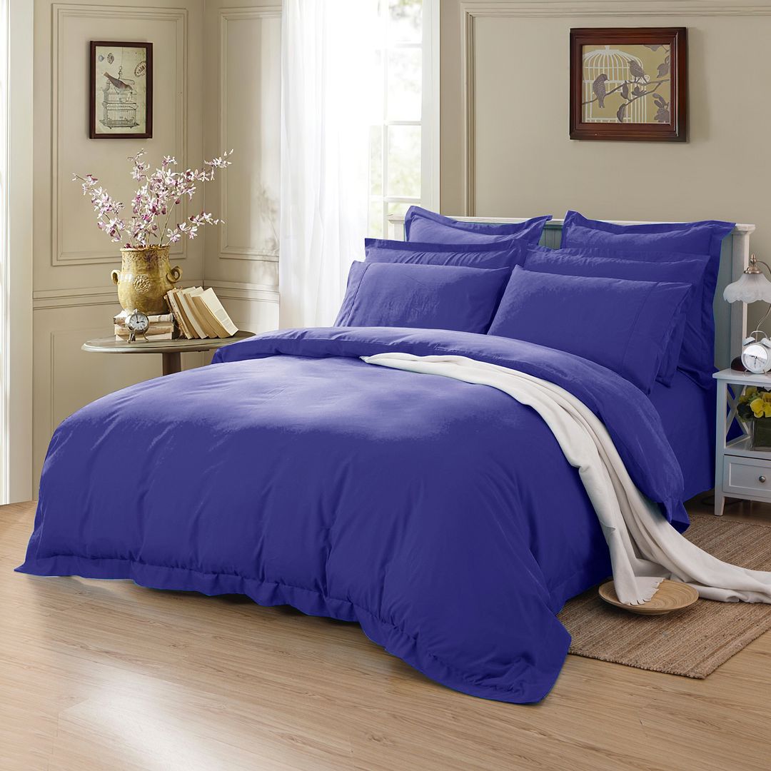 Royal Blue Microfiber Duvet Cover Set, versatile sizing, ideal for childrens bedrooms.