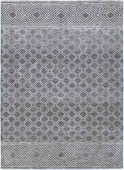 Grey tribal Amritsar area rug, 160x230 cm, ideal for kids room dÃ©cor.