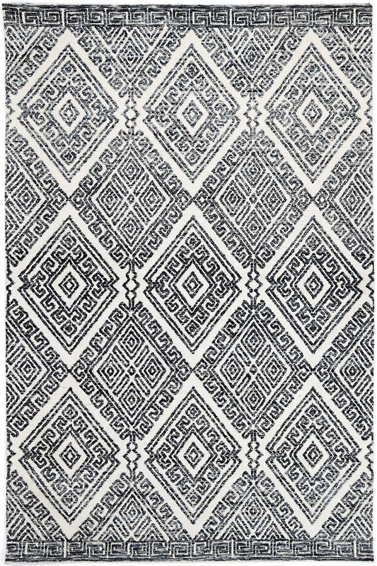 Amritsar Glenfalls Anthracite Tribal Rug | Colorful 160x230cm rug perfect for kids rooms.