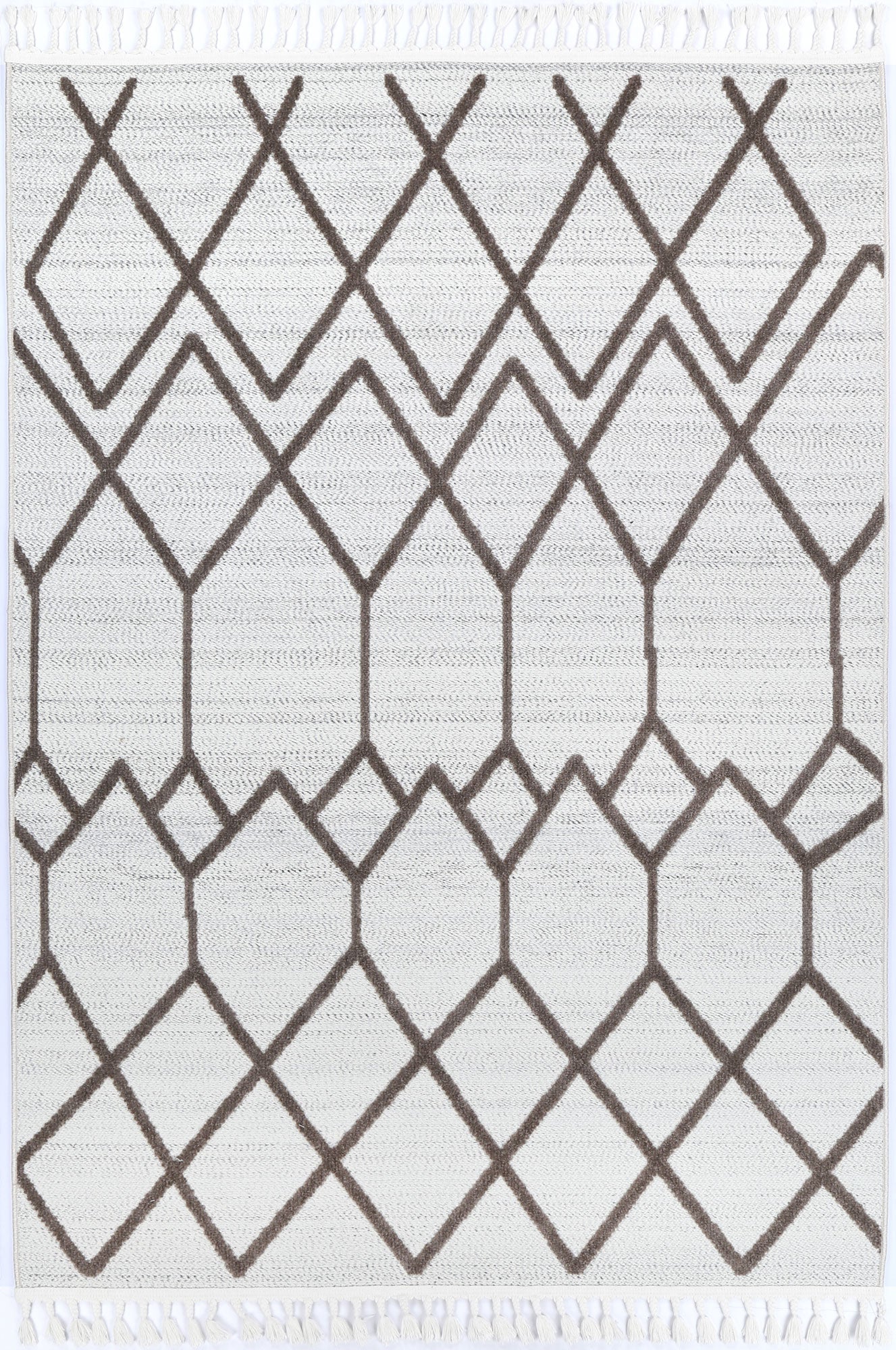 Cream Beige Tribal Geometric Ares Rug 160x230cm - Stylish, soft rug for playful childrens room.