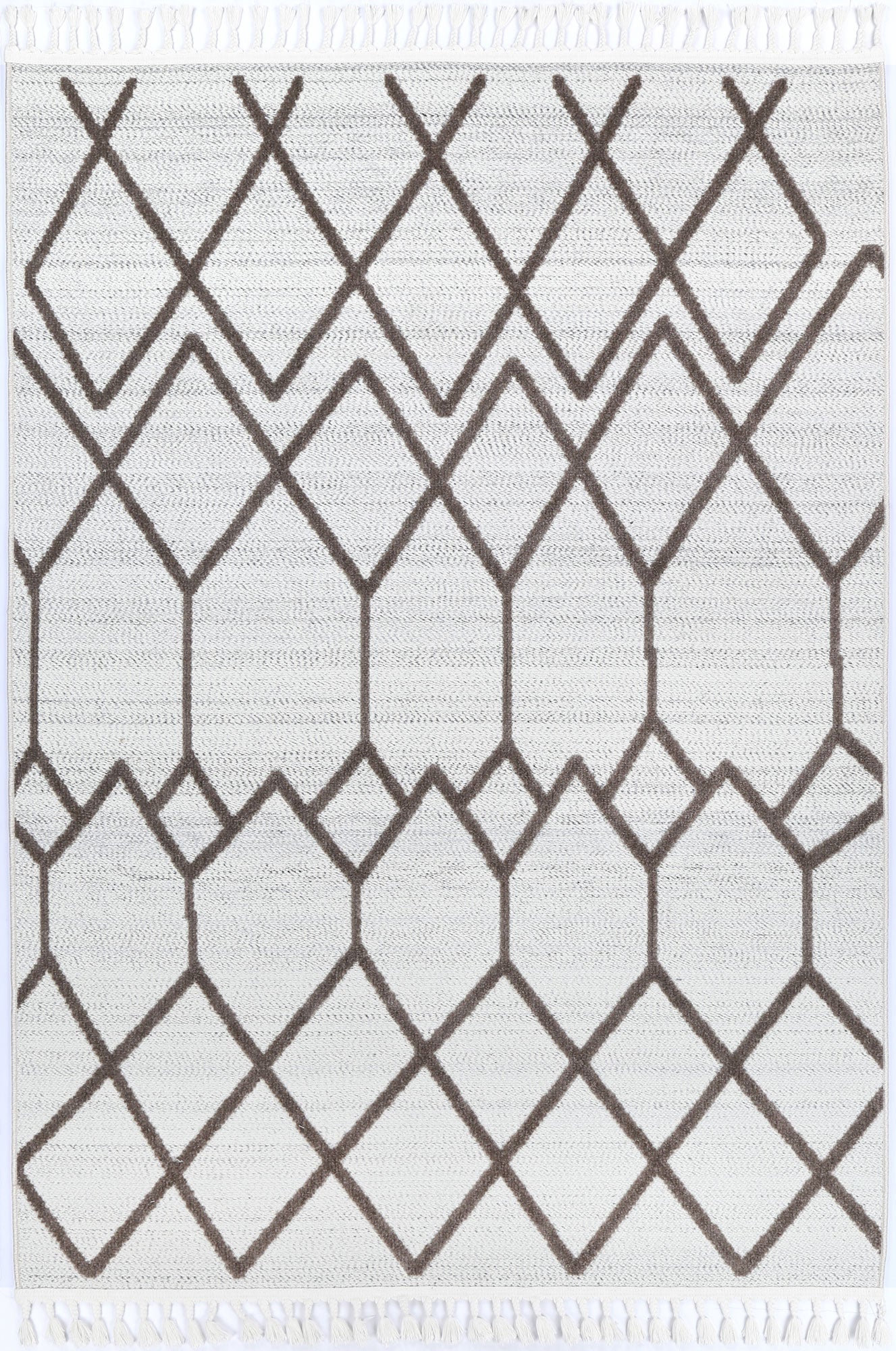 Cream beige tribal geometric runner rug - Perfect for kids playrooms or bedrooms.