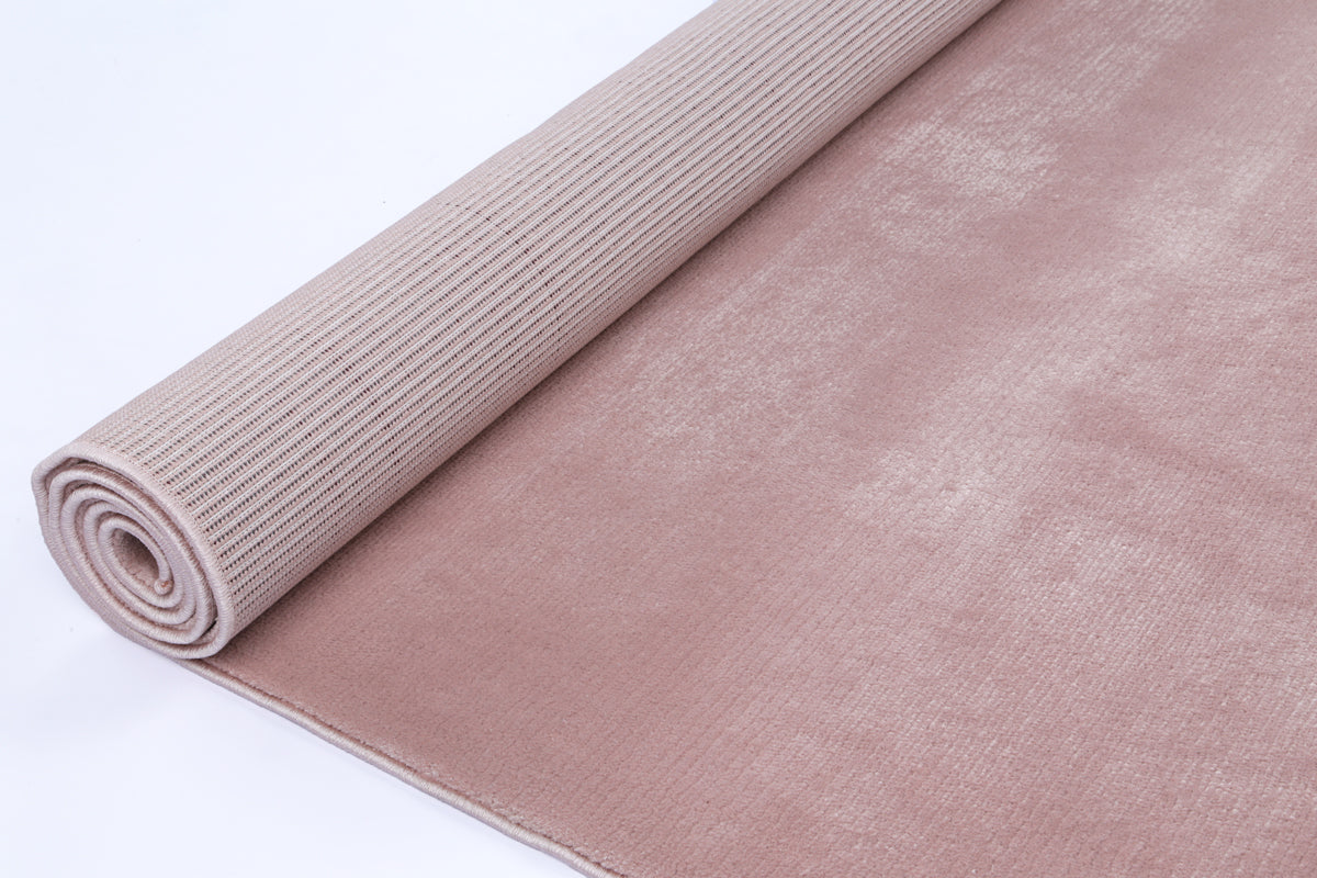 Brandon plush blush pink rug, ideal for childrens rooms, 160x230cm, soft and cozy feel.