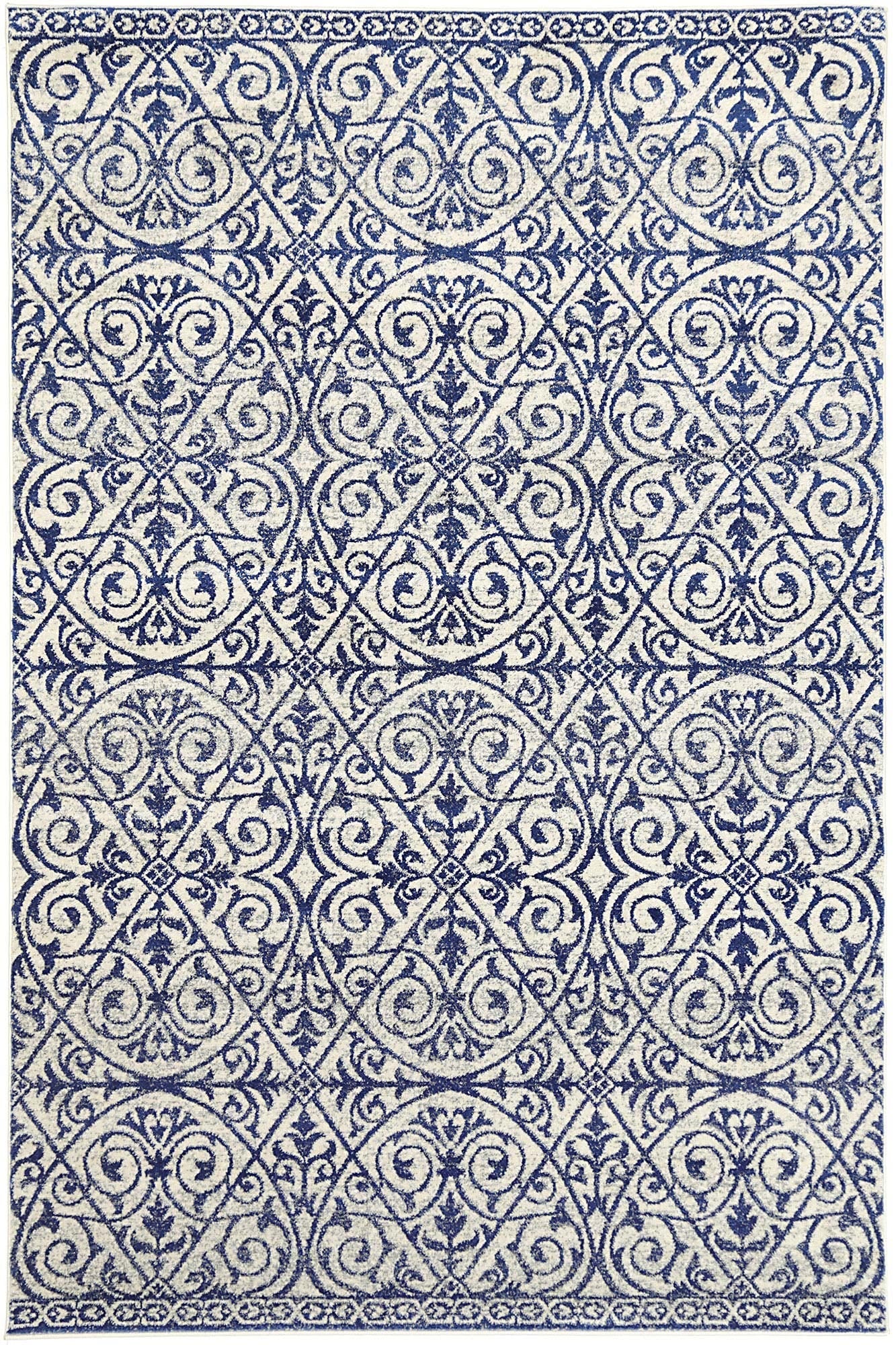 Blue Ivory Transitional Kids Room Rug, 160x230cm, featuring Katherine design. Perfect blending of colors.