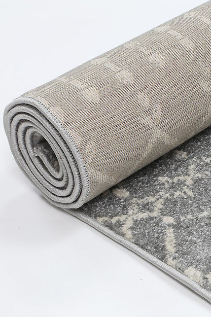 Delicate grey ivory rug for kids rooms, 160x230cm, perfect mix of style and comfort.