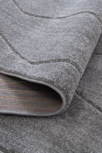 Denver Grey Ivory Kids Rug - Hand-carved plush pile design, ideal for childrens play areas.