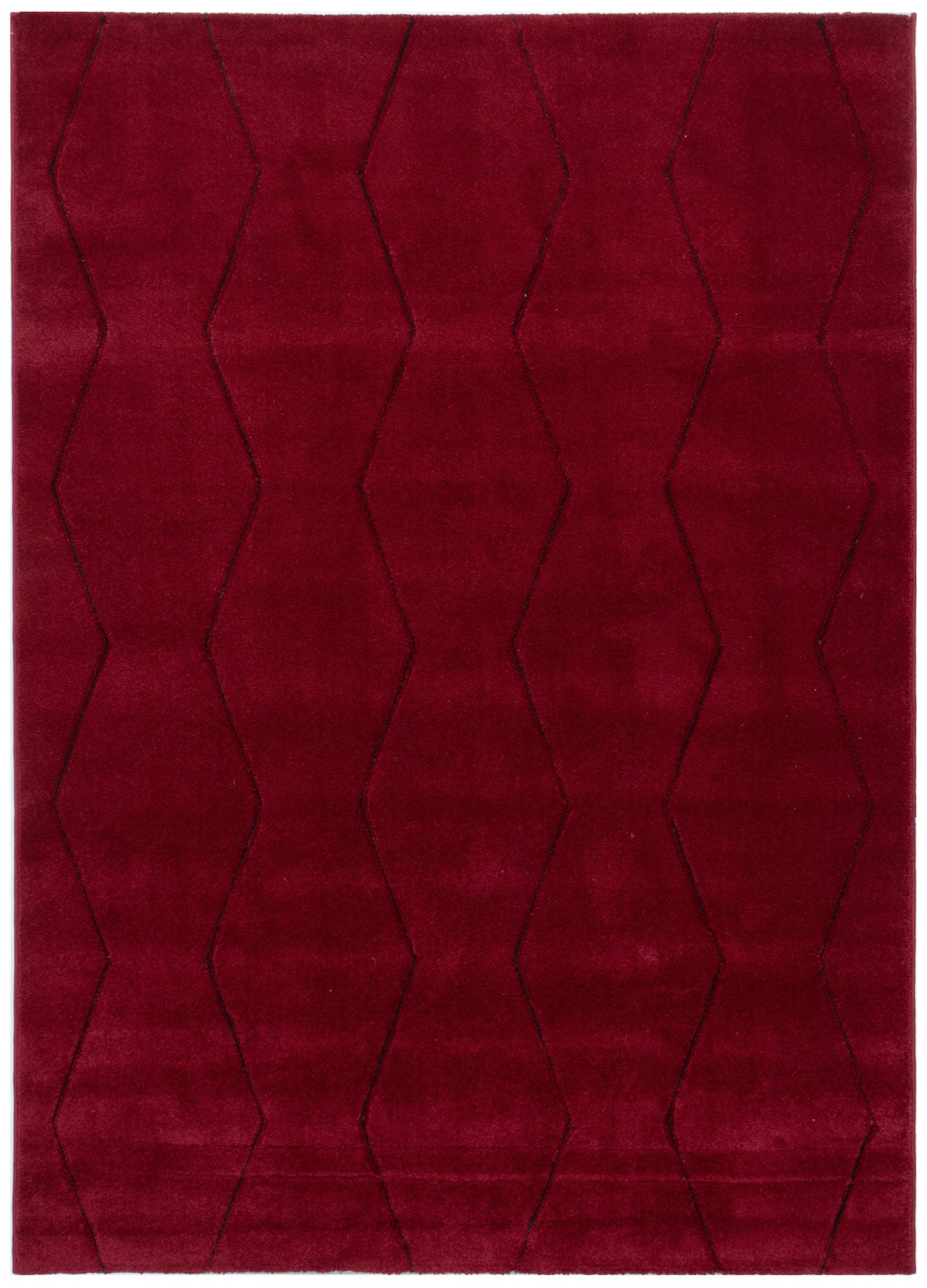 Denver Red Antrasit Hand-Carved Turkish Polypropylene Rug 160x230cm for vibrant kids playroom.
